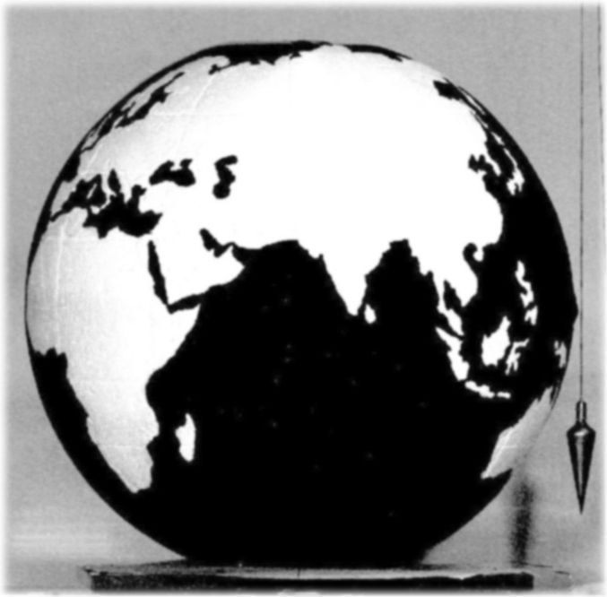 The continent artwork mapped for the globe's spherical LED screen
