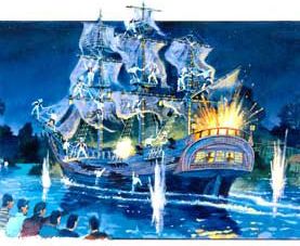 The pirate ship sequence of Fantasmic!